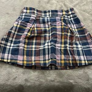 Copper Key Plaid A-Line Skirt